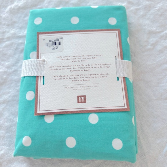 COPY - Pottery Barn PB Teen Dottie Green Standard Pillowcases - Picture 2 of 2